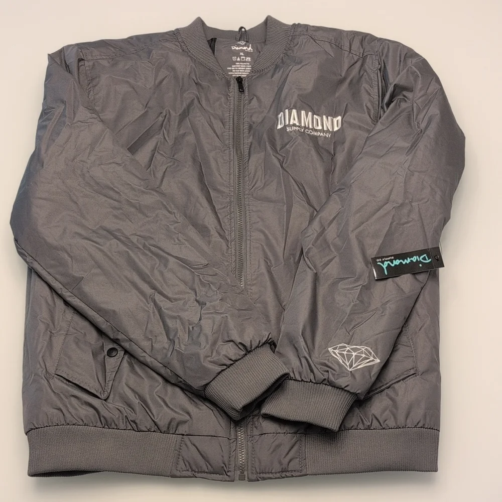 Diamond Supply Co. Charcoal Bomber Jacket - Picture 2 of 10